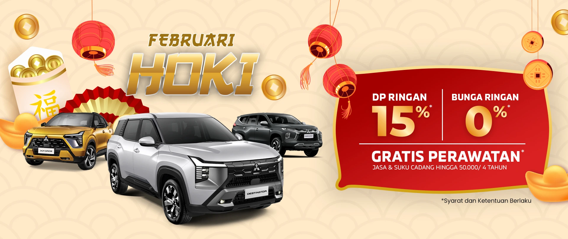 Promo Sardana Terbaru Februari 2026. Februari Hoki - Promo Mitsubishi Motors Bulan Februari 2026