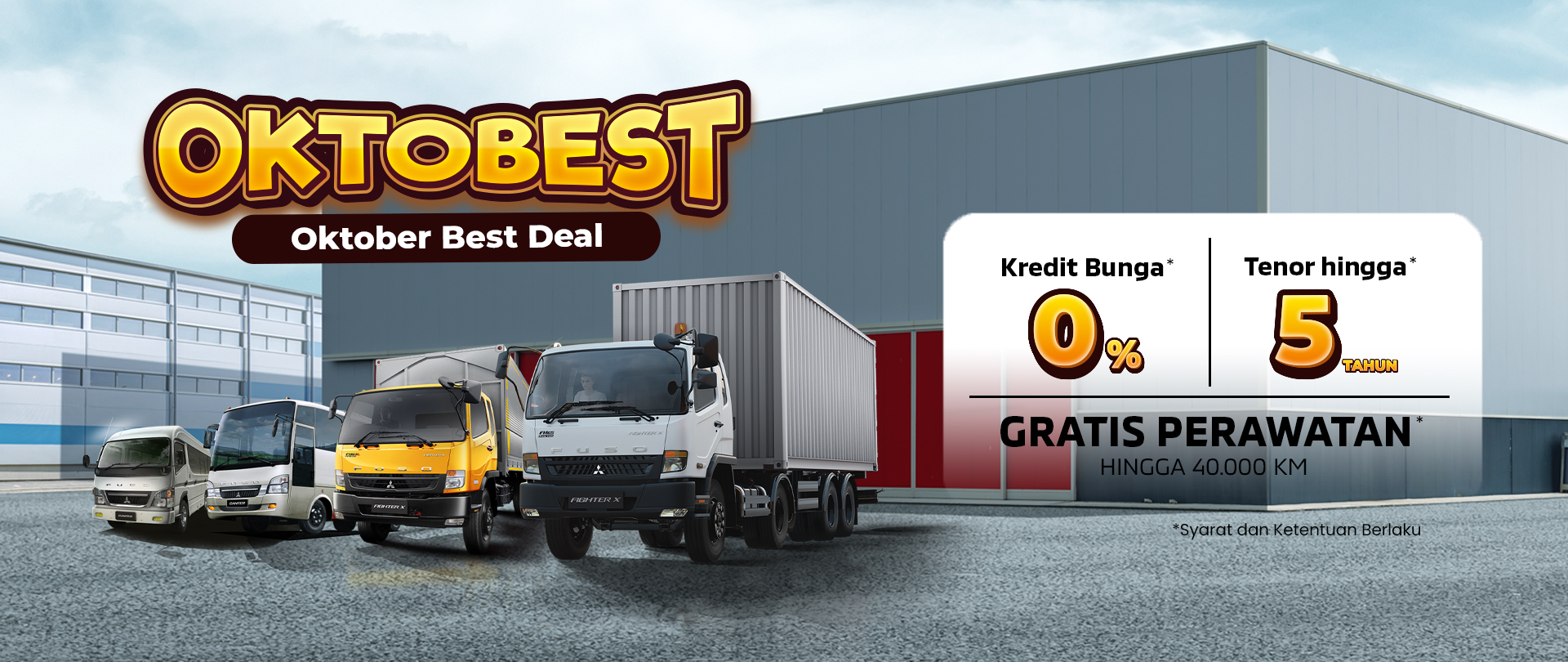 Promo Sardana Terbaru Oktober 2026. OKTOBEST! Oktober Best Deal! Nikmati harga & promo terbaru Mitsubishi FUSO bersama Sardana